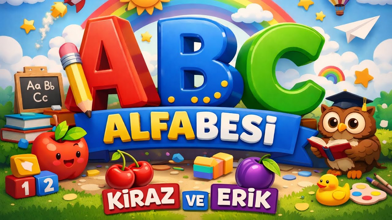 ABC - Alfabe | Harfler, Sayılar ve Renkleri Öğreniyoruz
