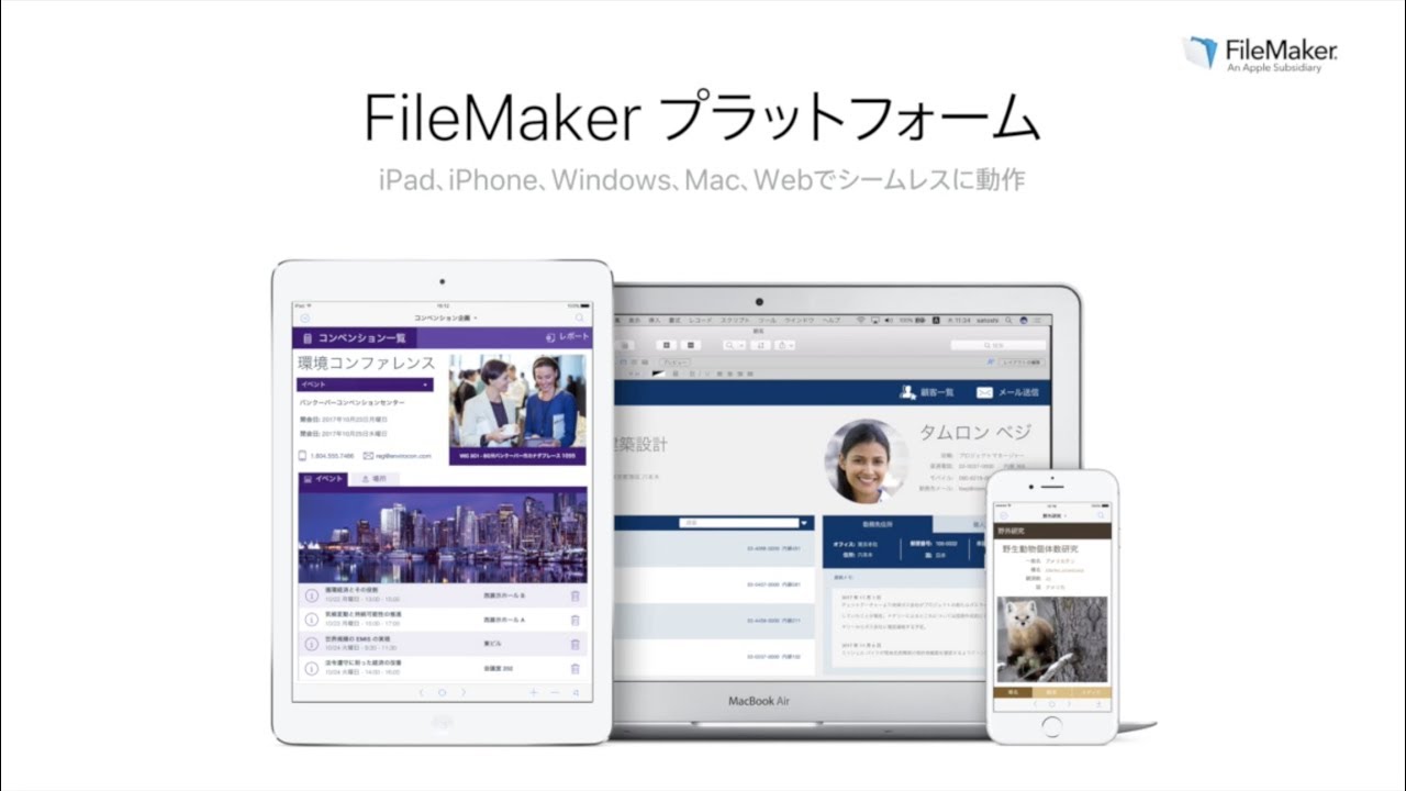 FileMaker 17 プラットフォーム製品紹介デモ - YouTube
