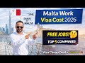 Malta Work Visa Actual Cost 2026 | Top 5 Companies for Free Jobs | Reality Check | Tabrez Malik