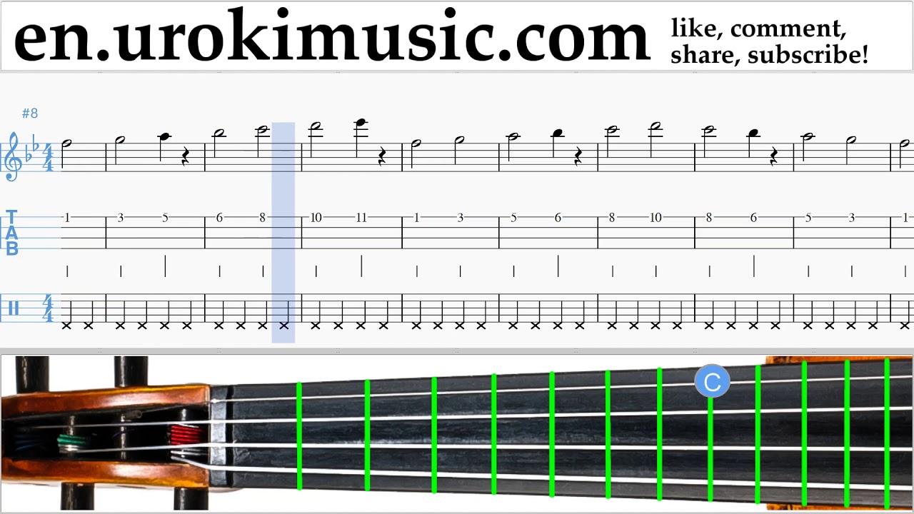 How to Play Violin Major Lazer & DJ Snake - Lean On Tabs Part#1 exercises, scales um-i352