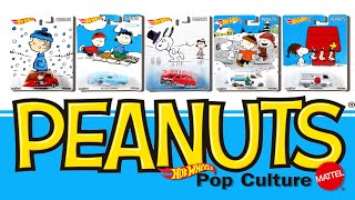 @Hot Wheels Peanuts Pop Culture Series Complete 5 Cars.