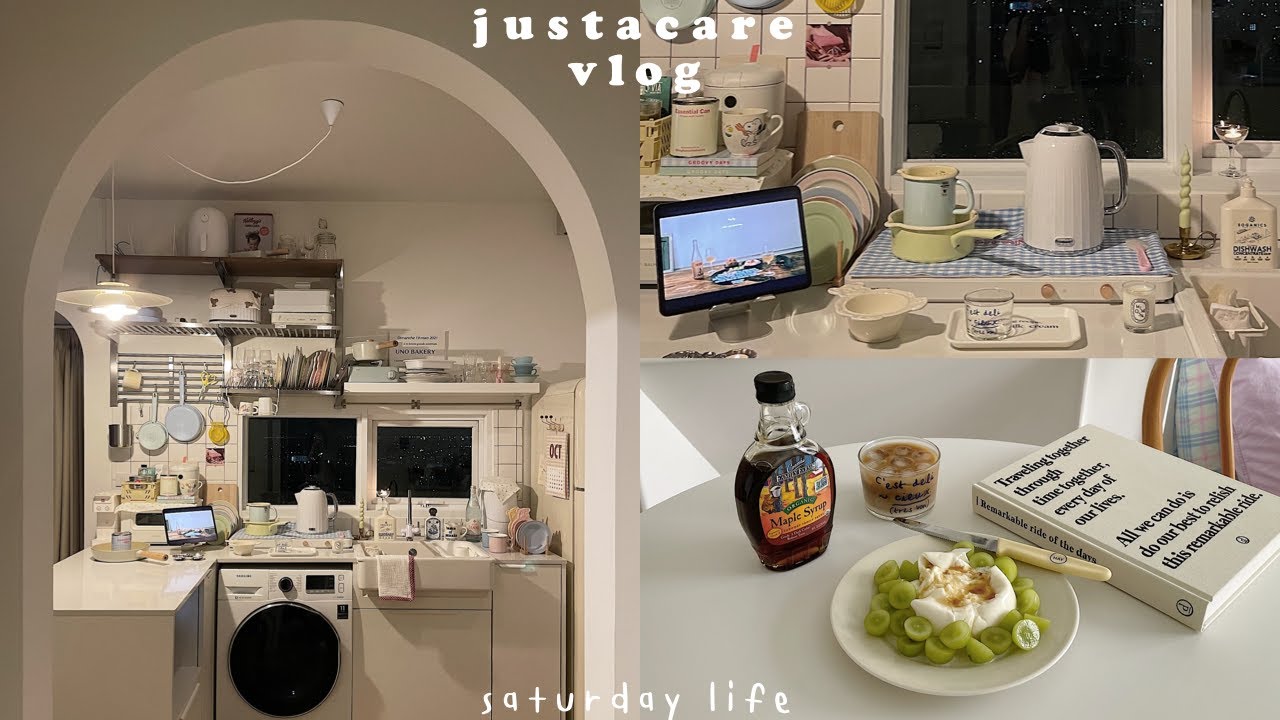 kitchen decor vlog  🐰🧴✧⋆ 🍋  (ENG)⌇จัดมุมห้องครัวใหม่, ทำสปาเก็ตตี้ คาโบนาร่า ,แต่งเตาผิงเล่น