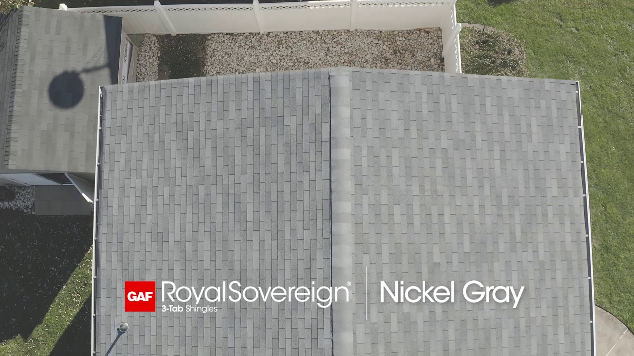 GAF Roofing Royal Sovereign® Nickel Gray Shingle YouTube