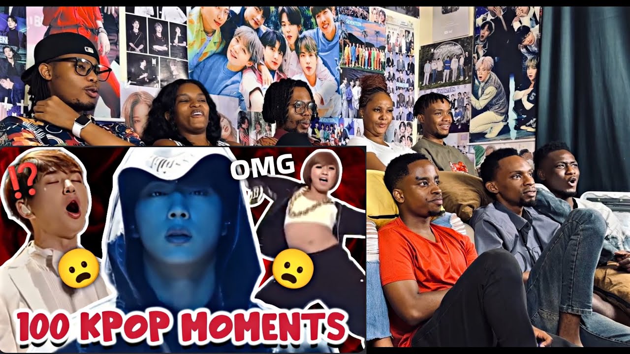 AFRICANS SHOW THEIR FRIENDS (NEWBIES) 100 KPOP MOMENTS that SHOCKED the KPOP INDUSTRY!!