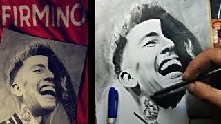 رسم روبرتو فرمينيو - How to draw Roberto Firmino