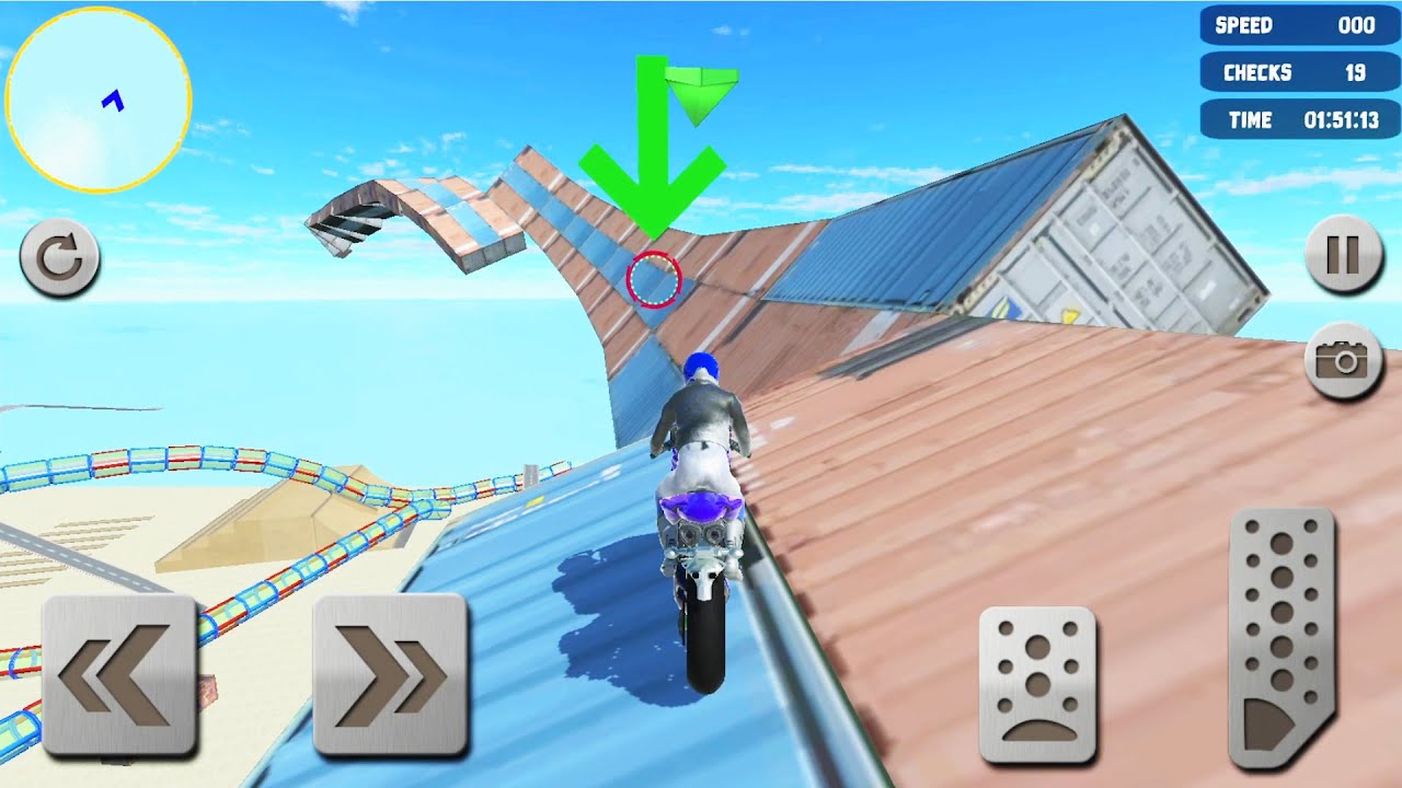 Impossible Moto Bike stunts 2019: Mega ramp Games - Crazy bike track - Android Gameplay #2