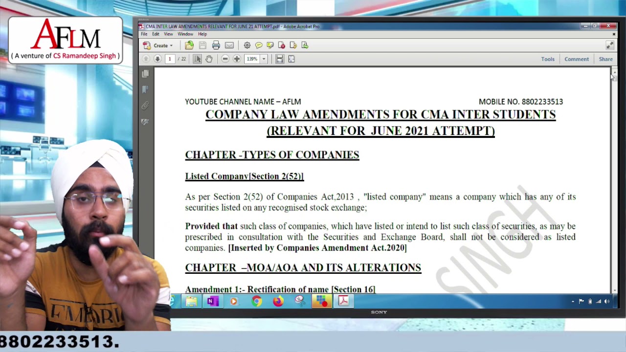 V. IMPORTANT  ANNOUNCEMENT FOR CMA INTER STUDENTS