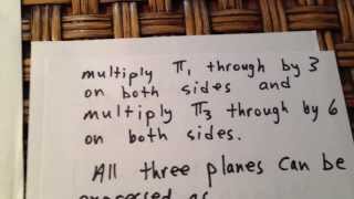 Famous Intersection of Three Planes (consistent system; three coincident planes) Wealth