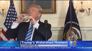 President Trump's Thirst Raises Eyebrows Online