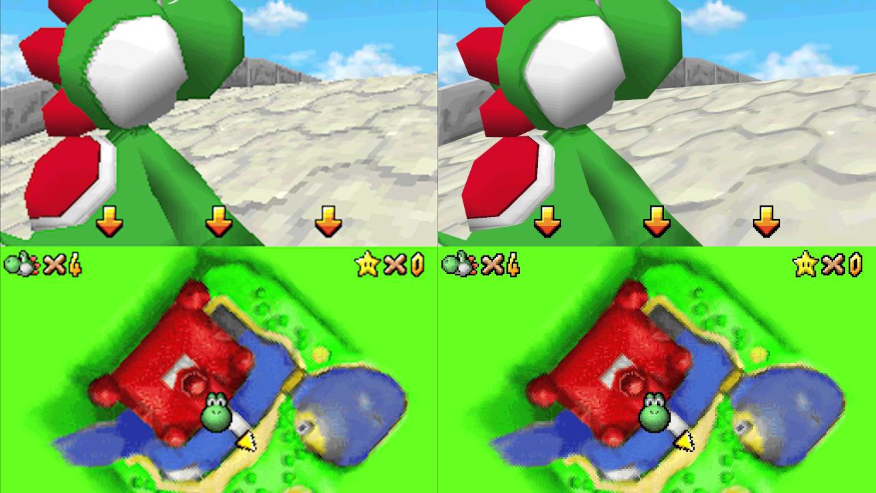 Super Mario 64 Ds Hd Resolution Comparison Youtube