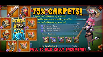 Lords Mobile - F2P RALLY TRAP Vs MAXED ACC FULL T5 INF HEAVY MIX RALLY INCOMING!!