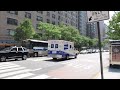 New York FDNY & Beth Israel Ambulance running Code 3, escorted by NYPD