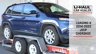 Loading a 2014-2023 Jeep Cherokee Onto a U-Haul Car Hauler