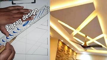 Zigzag pop false ceiling design marking by khushab ceiling point