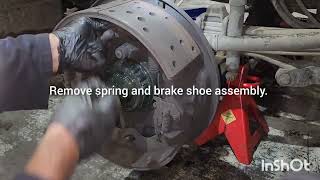 hino truck brake shoe replacement