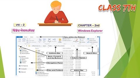 class 7th computer science chapter 2 💻windows explorer 💻 back exercise and things to remember