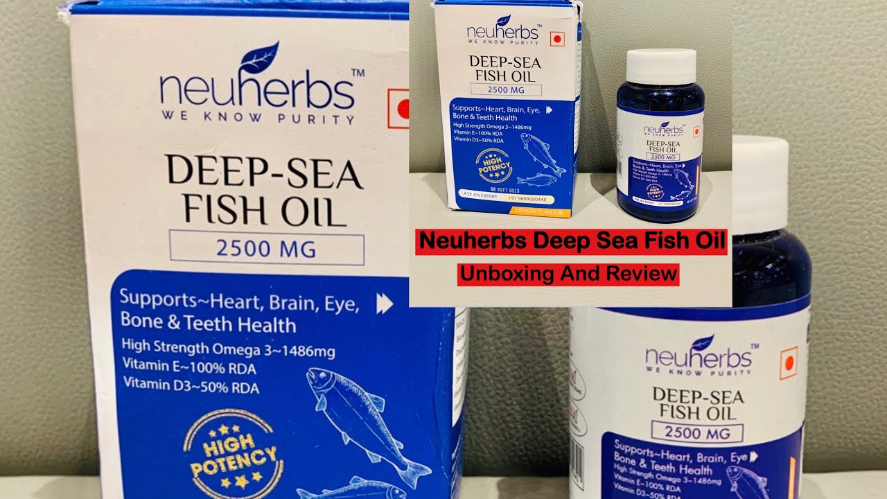 Neuherbs Deep sea Fish oil review and unboxing. YouTube