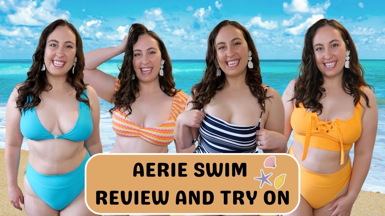 Summer 2022 Aerie Swim Review and Try On Bikinis and One Pieces YouTube