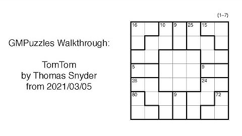 GMPuzzles - 2021/03/05 - TomTom by Thomas Snyder