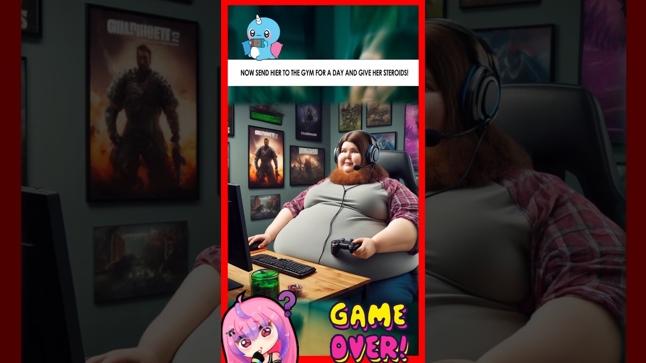 🎮 Incredible Gamer Girl Gym and WEIGHT Transformation! From Skinny to Super Buff!