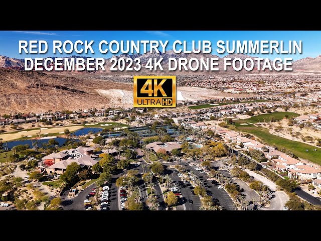 Red Rock Country Club Summerlin 4K Drone Footage December 2023