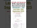 BHEL Apprentice 2025: 760 Vacancies, Apply by Sept 30