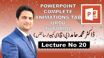 20: PowerPoint Complete Animation Tab In Urdu | Everyone Should learn this in 2021 for Presentation