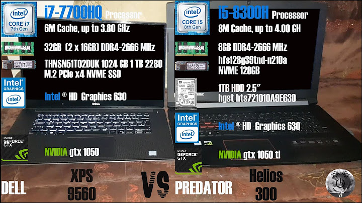 So sánh i5 8300h vs i7 7700hq