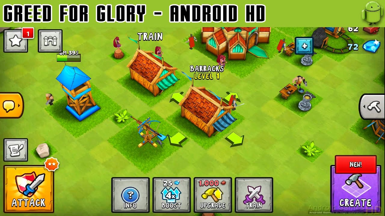Greed for Glory - Gameplay Android HD / HQ Audio (Android Games HD)