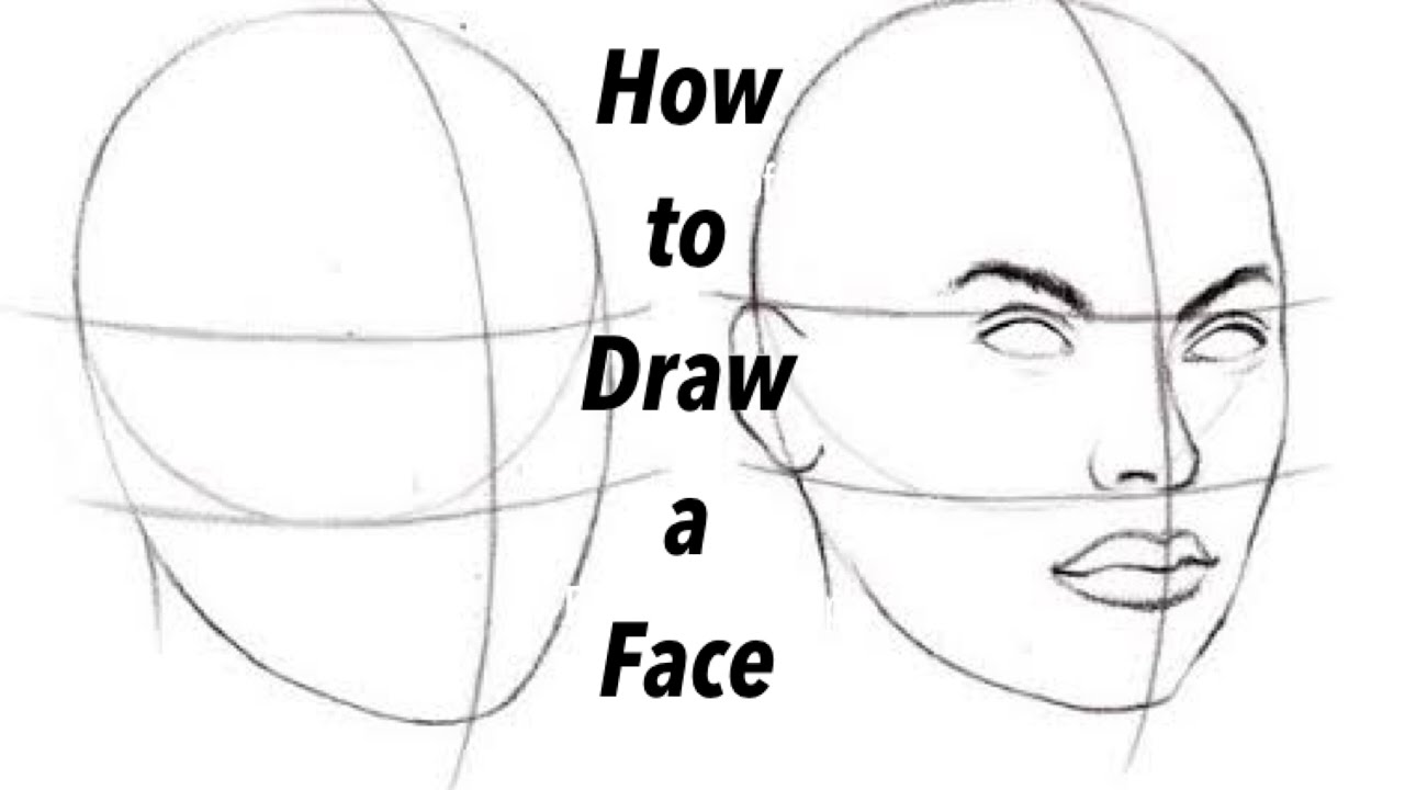 How to Draw a Face/step by step tutorial for beginners - YouTube