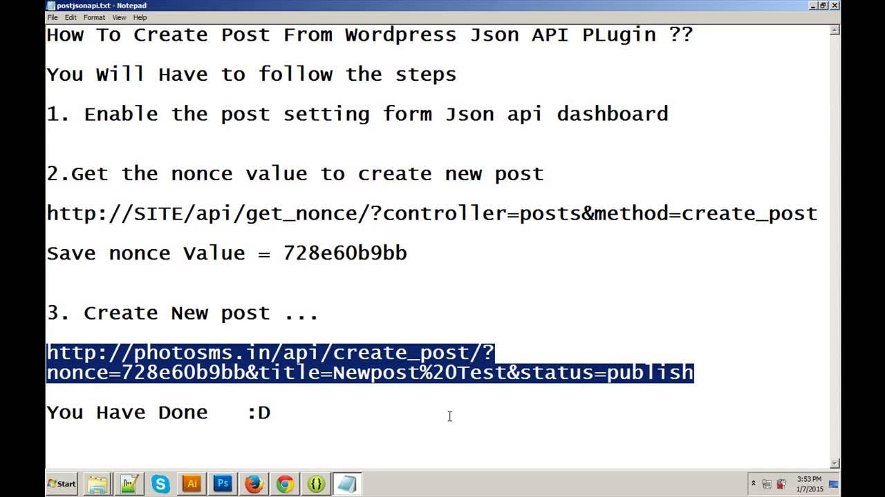 WordPress Json API - Create Post from json api - YouTube