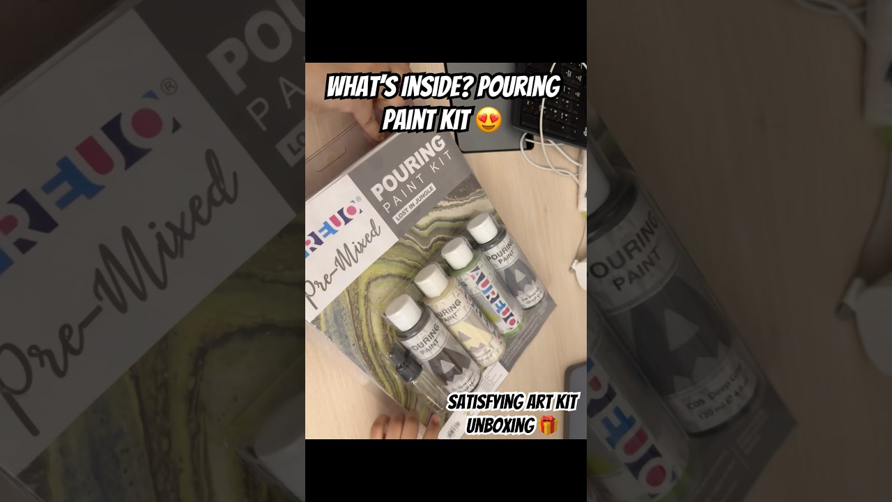 Unboxing Acrylic Pour Paint Kit 🎨 