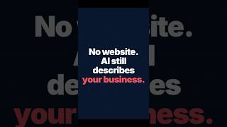 AI skips your business if you only have a Facebook page.