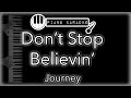 Don't Stop Believin' - Journey - Piano Karaoke Instrumental