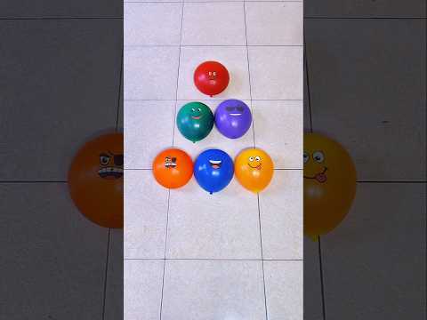 123 Emoji Color Balloon Popping Satisfying Video