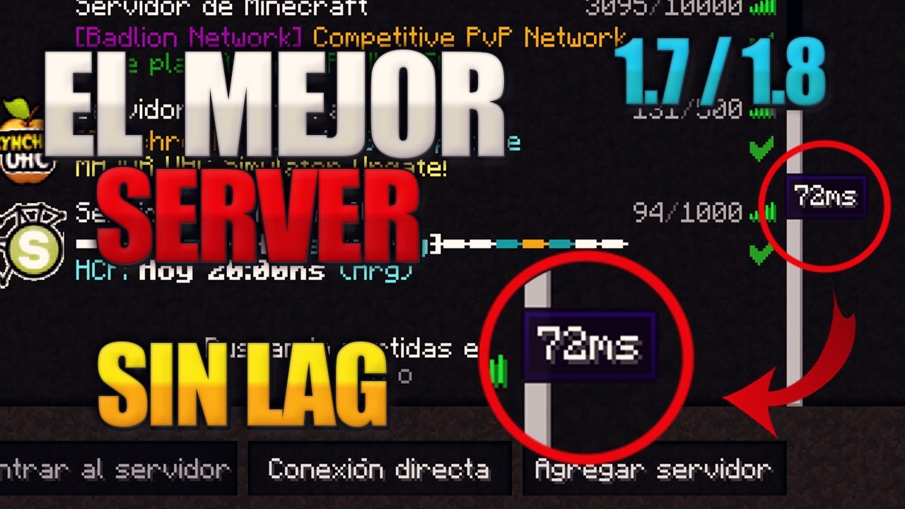 EL MEJOR SERVIDOR NO PREMIUM 1.7 y 1.8 l SIN LAG