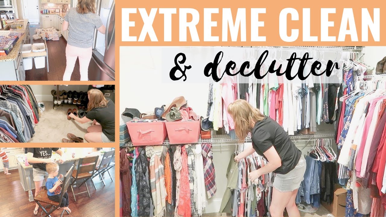 EXTREME CLOSET CLEAN & DECLUTTER - YouTube