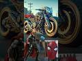 Superheroes but fantastic motorbike 💥 Marvel & DC-All Characters #marvel #avengers#shorts