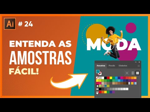 Como usar as amostras de cor no Illustrator fácil (Curso de Illustrator Grátis)