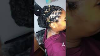 Loc Bun with Added Hair