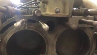 1925 Rumely Oilpull 25-45 getting new sleeves and rings broken in with John Deere Two cylinder "H"