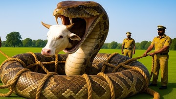 Brave Team Rescues a Lonely Cow from a Giant Python Attack in South America 🐍