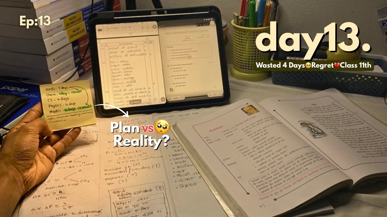 Wasted 4 Days💔Plus One Hindi Public Exam Prep Study Vlog📚Plan Vs Reality🙂Malayalam Study Vlog