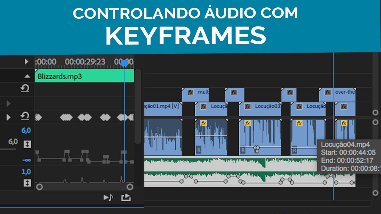 Adobe Audio Keyframes Como controlar o áudio com keyframes no Adobe Premiere - YouTube