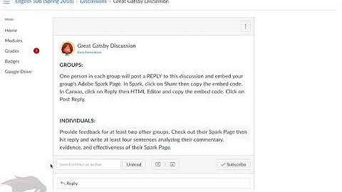 Embed Video in Canvas Discussion