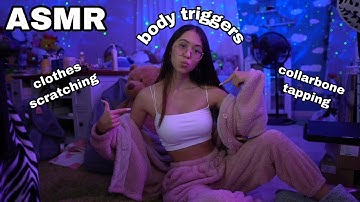 ASMR | Body Triggers & Clothes Scratching (fast collarbone tapping and more)