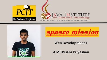 Space Mission | JavaScript 2D Game Design using VS Code | Java Institute Selection Programme 2023