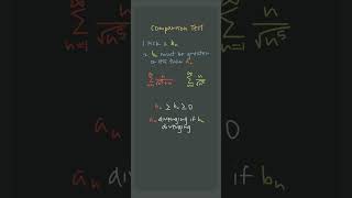 Using a 🤝comparable series🤝 to determine convergence #apcalculus #apcalc #unit10 #shorts