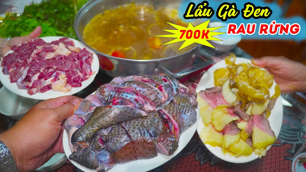 Ăn Lẩu Gà Đen Rau Rừng Siêu Ngon Gần Phố Cổ Giá Thì Bình Dân - YouTube