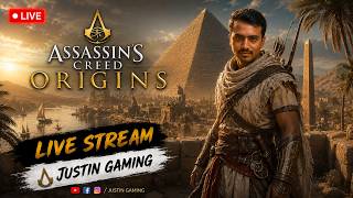 ASSASSIN’S CREED ORIGINS LIVE 🔥 | Epic Egypt Adventure Begins! | JUSTIN GAMING